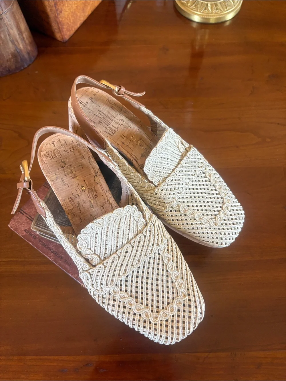 Aerosoles Santina Platform Pump Natural Beige Raffia